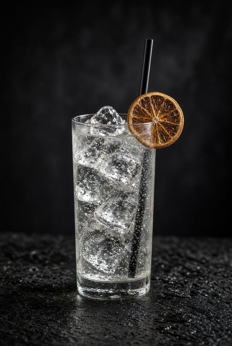 Gin and tonic with SÉCO lemon and stirrer