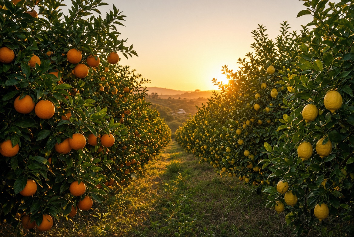 Citrus orchard in the Algarve